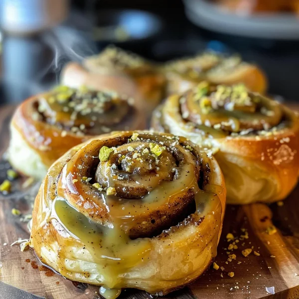 Pistachio Butter Cinnamon Rolls