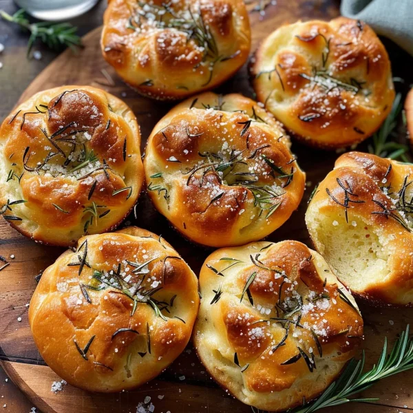 Rosemary Garlic Focaccia Muffins