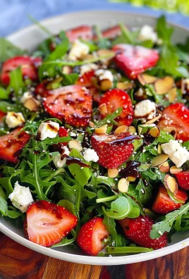 Strawberry Arugula Salad with Feta and Balsamic Vinaigrette