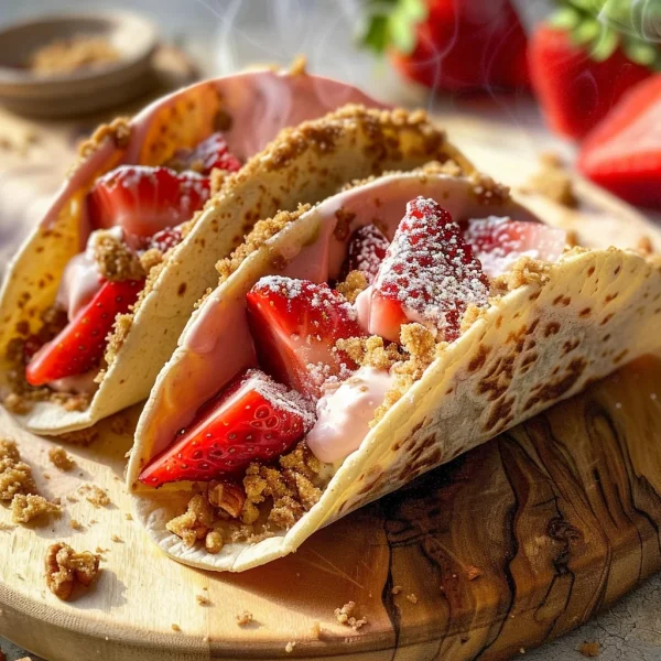 Strawberry Crunch Cheesecake Tacos