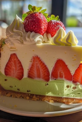 Strawberry Matcha Basque Cheesecake