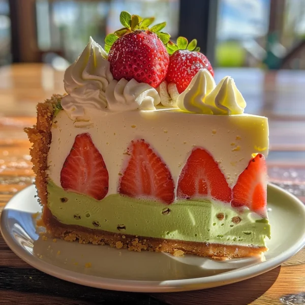 Strawberry Matcha Basque Cheesecake