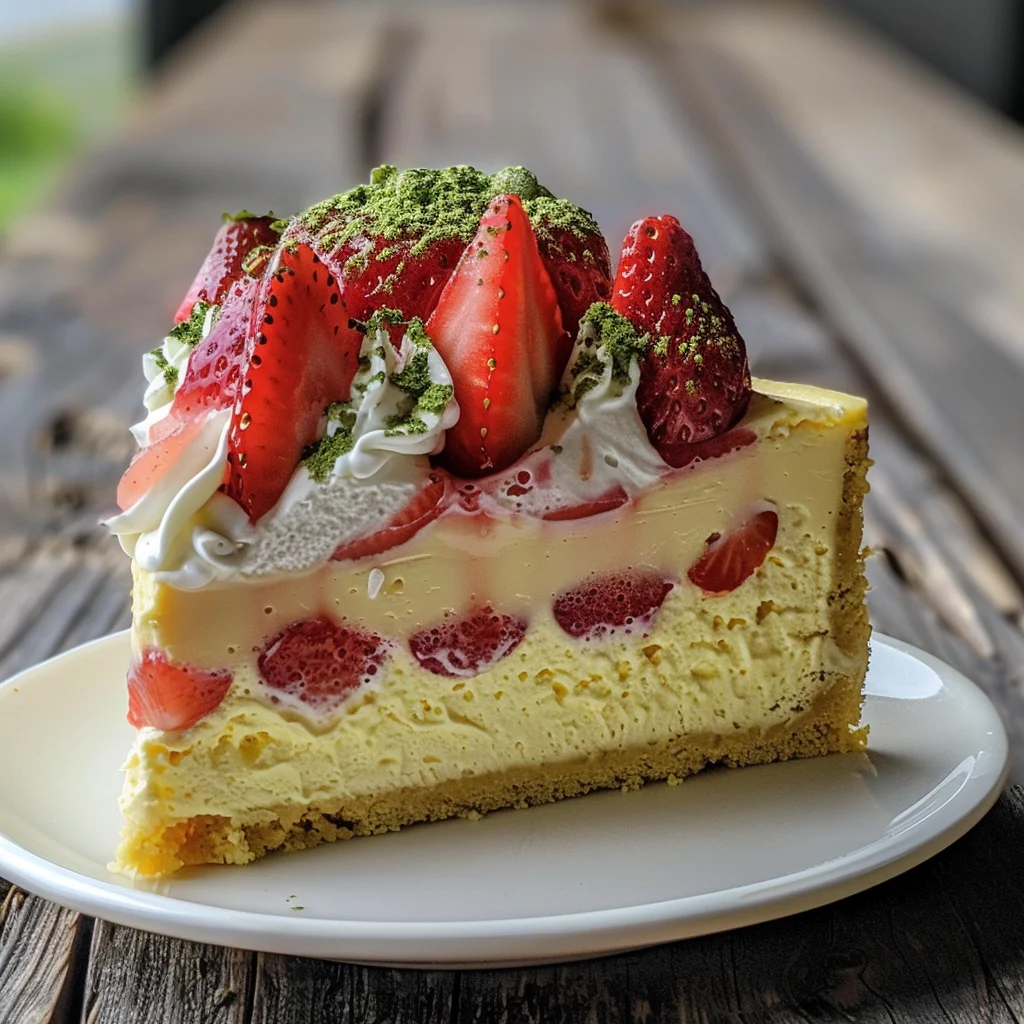 Strawberry Matcha Basque Cheesecake image 2