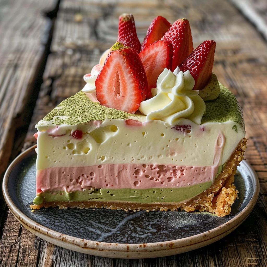 Strawberry Matcha Basque Cheesecake image 3