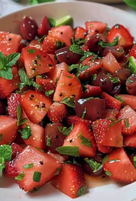Strawberry Watermelon Salad with Honey-Lime Vinaigrette