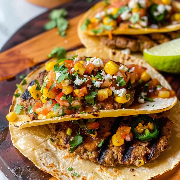 Street Corn Smash Burger Tacos