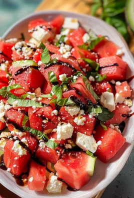Watermelon Basil Feta Salad