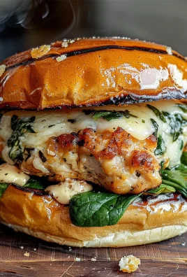 White Cheddar and Spinach Chicken Burgers