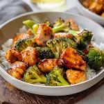 Air Fryer Chicken Bites and Broccoli