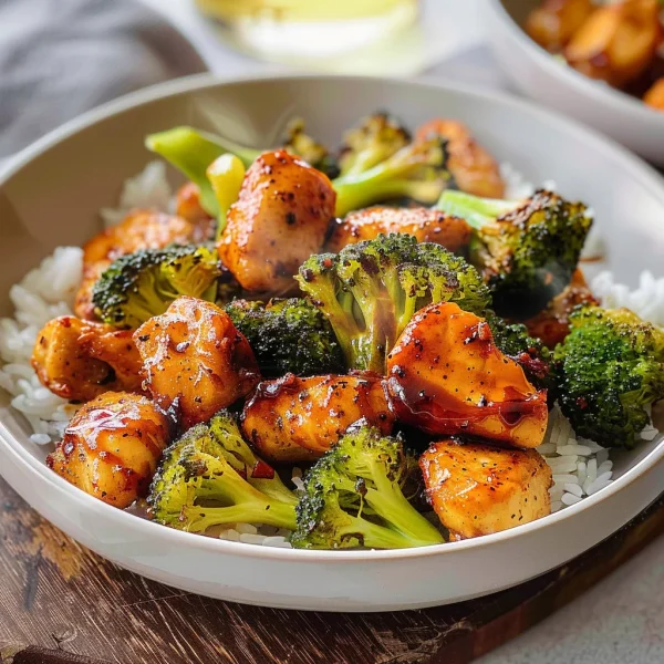 Air Fryer Chicken Bites and Broccoli