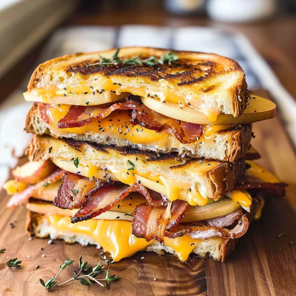 Apple Bacon and Cheddar Grilled Cheese
