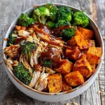 BBQ Chicken & Roasted Sweet Potato Bowls Recipe