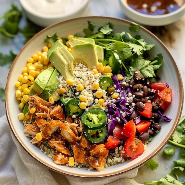 BBQ Ranch Chicken Quinoa Bowls
