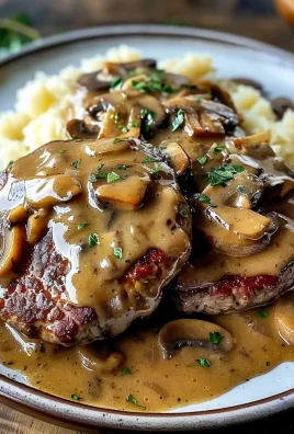 Bobby Flay Salisbury Steak with Mushroom Gravy