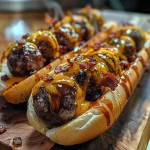 Bourbon BBQ Bacon Cheeseburger Meatball Subs Ready in 30 Minutes