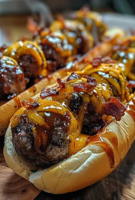 Bourbon BBQ Bacon Cheeseburger Meatball Subs Ready in 30 Minutes