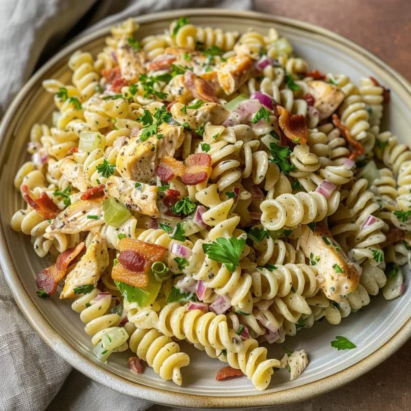 Chicken Bacon Ranch Pasta Salad