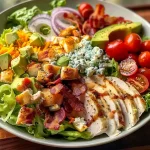 Classic American Cobb Salad with Crispy Bacon