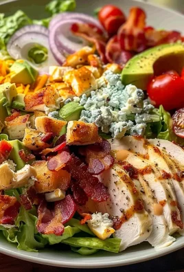 Classic American Cobb Salad with Crispy Bacon