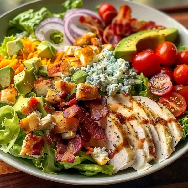 Classic American Cobb Salad with Crispy Bacon