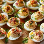 Elote Deviled Eggs: 12 Fiesta Delights