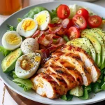 Grilled Chicken Cobb Salad with Honey Dijon {Paleo, Whole30 Option}