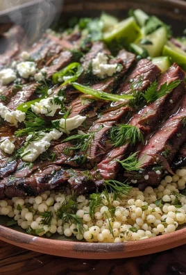 Grilled Skirt Steak with Lemon Herb Couscous Salad