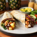 Hawaiian BBQ Chicken Wraps