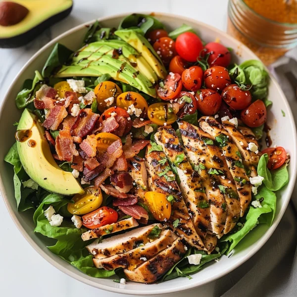 Honey Mustard Chicken Salad with Avocado, Bacon & Goat Cheese