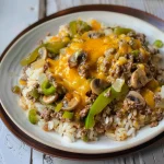 Instant Pot Philly Cheese Steak Ground Beef and Rice