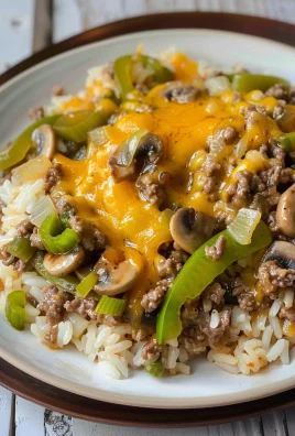 Instant Pot Philly Cheese Steak Ground Beef and Rice
