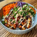 Korean BBQ Chicken Bowls with Gochujang Cream Sauce Awaits!