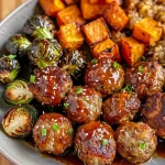 Korean BBQ Meatballs and Vegetables