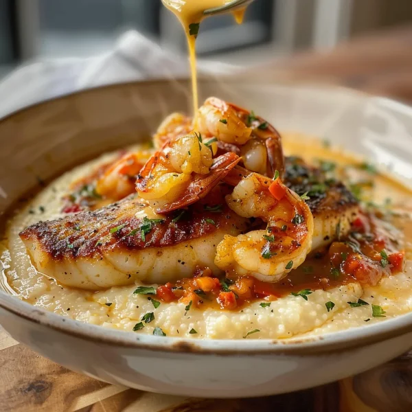 Red Snapper Shrimp Grits Cajun