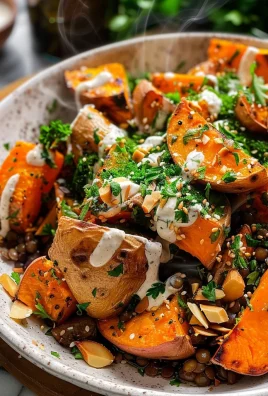 Roasted Sweet Potato Salad with Lentils