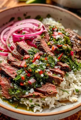 Skirt Steak Rice Bowls with Chimichurri Sauce