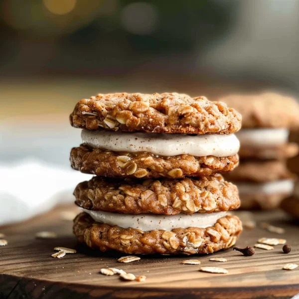 Spiced Eggnog Oatmeal Cream Pies