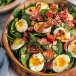 Spinach Salad with Bacon and Eggs