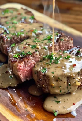 Steak With Haunted Bourbon Garlic Cream Sauce