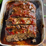 Bacon Mushroom Swiss Cheese Meatloaf – Easy & Juicy