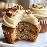 Banana Cinnamon Pecan Cupcakes with Cream Cheese Frosting