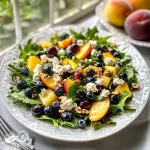 Blueberry Peach Feta Salad