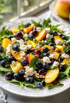 Blueberry Peach Feta Salad