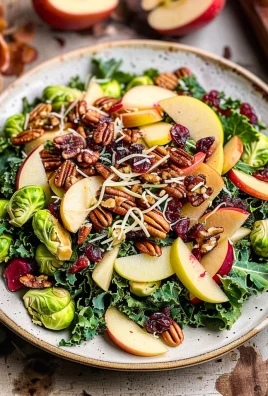 Brussels Sprout, Kale + Apple Salad with Sharp Cheddar + Bacon