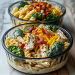 Chicken Bacon Ranch Pasta Meal Prep
