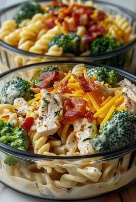 Chicken Bacon Ranch Pasta Meal Prep