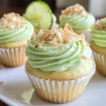 Coconut Cupcakes with Lime Buttercream Frosting