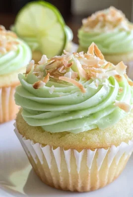 Coconut Cupcakes with Lime Buttercream Frosting
