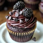 Decadent Dark Chocolate Blackberry Cupcakes