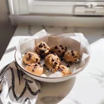 Frozen Greek Yogurt Peanut Butter Bites with Chocolate Chips